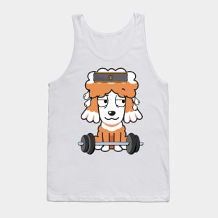 Funny brown dog is exercising Tank Top